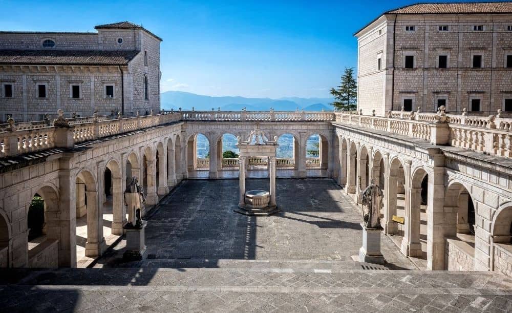 Abbey Montecassino cloister view